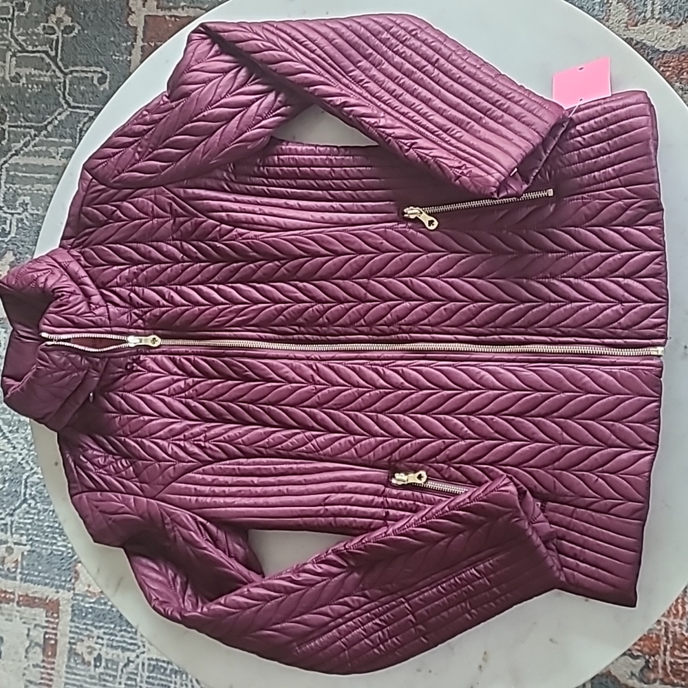 Kate Spade Plum Quilted Jacket